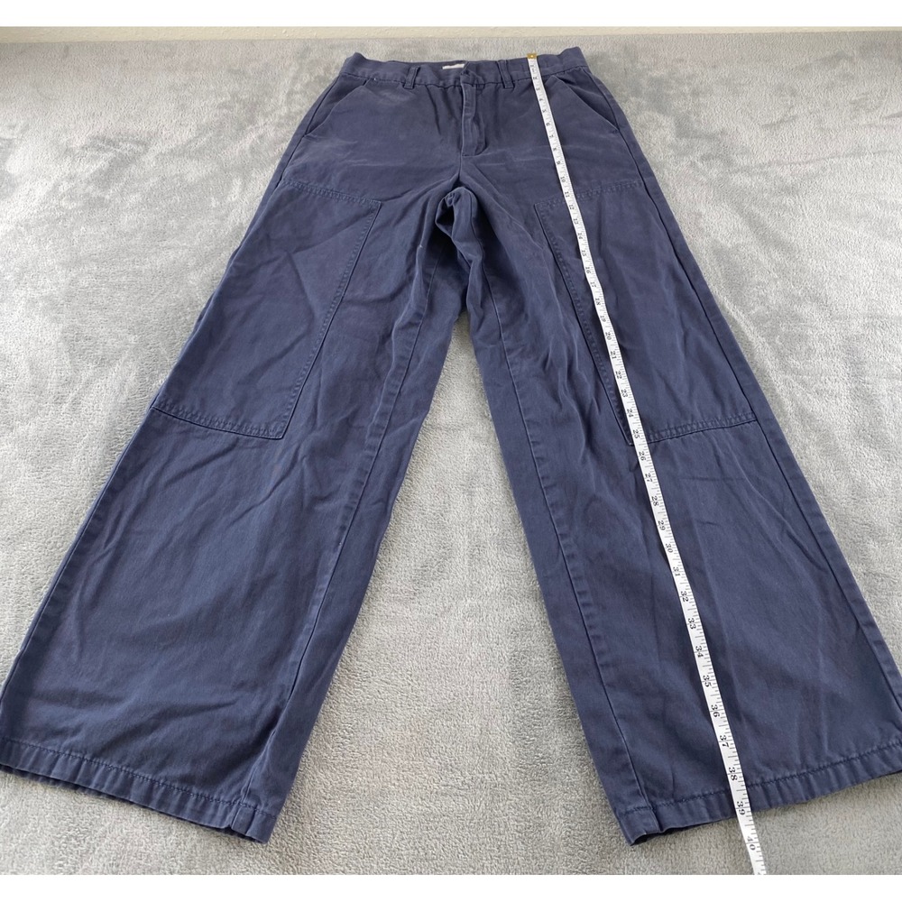 PacSun Womens Navy Blue Workwear Trouser Double Knee Wide Leg Pants Size 26 - Picture 11 of 16